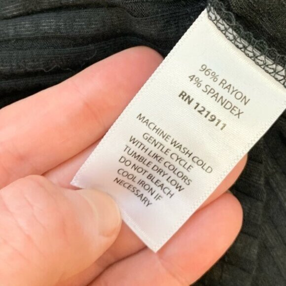 Revolve LNA Off the Shoulders Cropped Top Ribbed Knit Long Sleeve Black Small - Picture 14 of 16